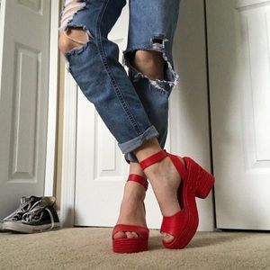 Forever 21 red espadrilles/wedges!